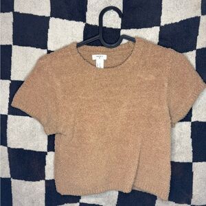 Forever 21 Tan Textured Knit Top